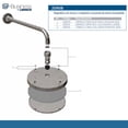thumbnail image 2 of Regadera Redonda Inox Acero Inoxidable Urrea 2090b Urrea 2090B, 2 of 3