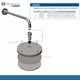 thumbnail image 2 of Regadera Redonda Inox Acero Inoxidable Urrea 2090b Urrea 2090B, 2 of 3