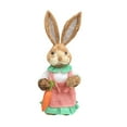 thumbnail image 1 of Easter Bunny Decoration Simulation Wooden Rabbit Figurine Garden Decor Spring Tabletop Ornament Standing Bunny Statue for Home Party Festive Gift Supplies, 1 of 6