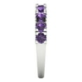 thumbnail image 4 of 1 ct Brilliant Round Cut Simulated Alexandrite 18K White Gold Stackable Band SZ 6.5, 4 of 6