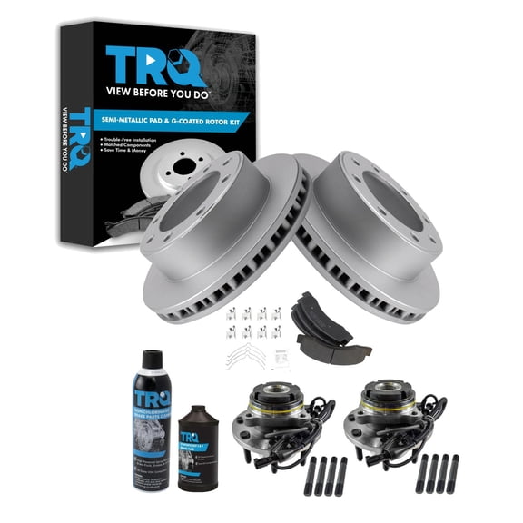 TRQ Front Brake Pad & Rotor Kit Fits 2002-2005 Ford