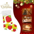 thumbnail image 3 of SKYSONIC Strawberry Christmas Stocking Personalized Large Candy Stocking Hanging Gift Xmas Stockings Decoration for Family Holiday Party Ornaments Decor Fireplace, 3 of 7