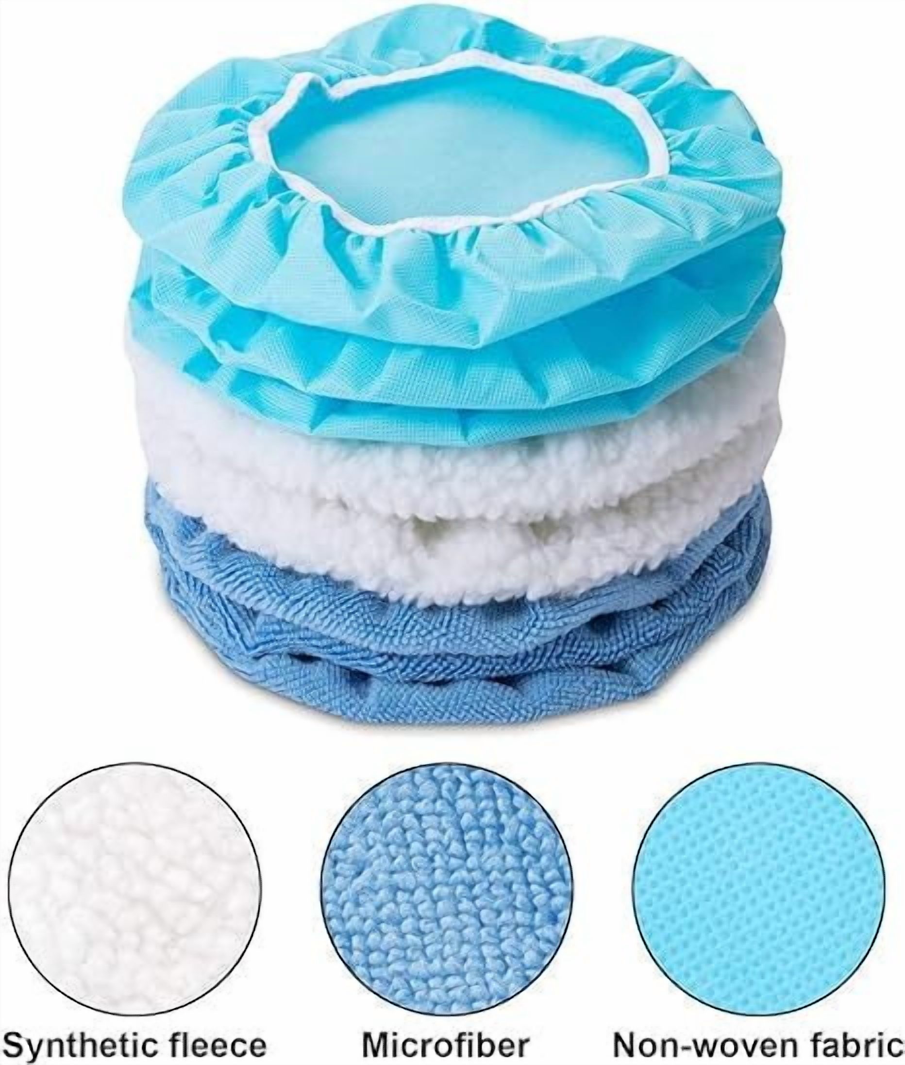 20 Pcs 5-6in Car Orbital Buffer Polisher Pad Bonnet Microfiber Max Baxer Bonnet