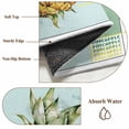 thumbnail image 6 of 3'x5' Area Rugs, Summer Pineapple Indoor Outdoor Area Rug for Living Room Bedroom, Yellow Blue Green Striped Geometric Washable Bathroom Rugs Kitchen Floor Carpet Mats Home Decor Aesthetic, 6 of 8