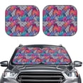 thumbnail image 2 of Balery 2 Piece Tropical Leaves Car Windshield Sun Shade|Foldable Front Windshield Shade for Car Front Window for Most Sedans SUV Truck-Medium, 2 of 7