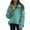 Green, variant on ZHOUCHANKIDS Women's Pullover Puffer Jacket Hooded Oversized Lightweight Quilted Jacket Winter Warm Padded Coat Purple S