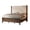 Dark Walnut, variant on Amerlife Solid Wood King Size Bed Frame, 57" Tall Farmhouse Upholstered Line Wingback Headboard, Deep Button Tufted, Easy Assembly, Gray Wash