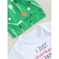thumbnail image 3 of Bagilaanoe 3pcs Newborn Baby Boys Summer Outfits Pants Set Print Short Sleeve Romper Tops + Leggings + Hat 3M 6M 12M 18M Infant Casual Clothes, 3 of 7