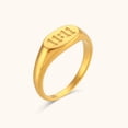 thumbnail image 4 of Oval Stainless Steel Ring 18K Gold Plated Elegant Jewelry, 4 of 4