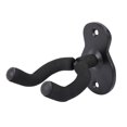 thumbnail image 1 of Colgador de pared para guitarra, paquete de 2 ganchos, colgador de pared para bajo eléctrico acústico, soporte de guitarra de Metal negro, 1 of 4
