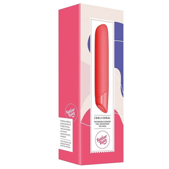 Rocks Off SugarBoo Rechargeable Bullet Vibrator, Cool Coral