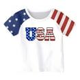 thumbnail image 3 of NAFUU Girls Short Sleeve T Shirts Kids Tee Shirts For Girl 4Th Of July Shirts Fashion Independence Day Summer Tshirt Tops 3-4 Years, 3 of 3