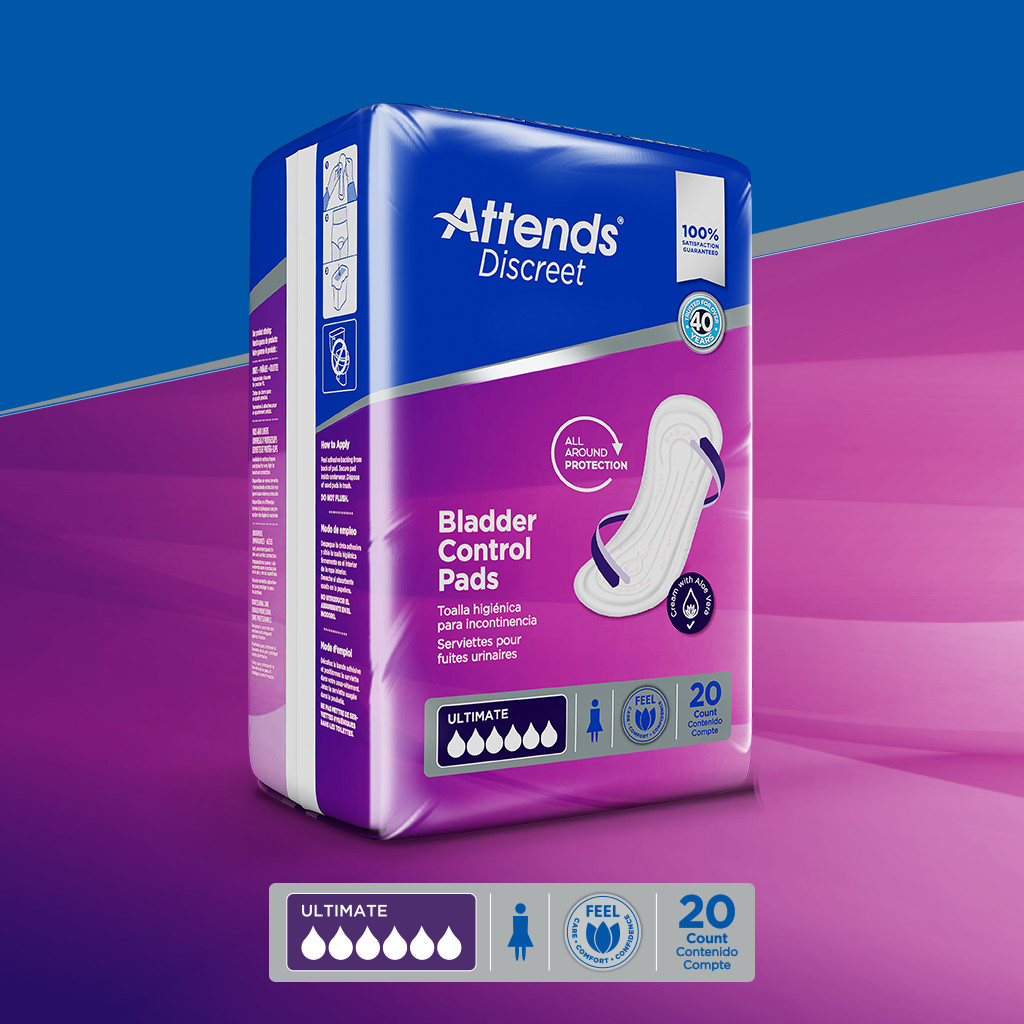 Attends Discreet Women's Ultimate Pads, Case of 200