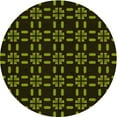 thumbnail image 1 of Ahgly Company Machine Washable Indoor Round Transitional Night Black Area Rugs, 4' Round, 1 of 7