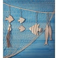 thumbnail image 3 of Marine Duvet Cover Set, Nautical Themed Photo of Fishing Net and Hanged Wododen Handcraft Fish, Decorative 3 Piece Bedding Set with 2 Pillow Shams, Calking Size, Beige Sky Blue, by Ambesonne, 3 of 3