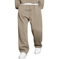 thumbnail image 5 of CCRFTGI Pants for Men Casaul Workout Hiking Pants Active Elastic Mens Joggers Baggy Sweatpants with Pockets Drawstring Khaki XXXL, 5 of 6