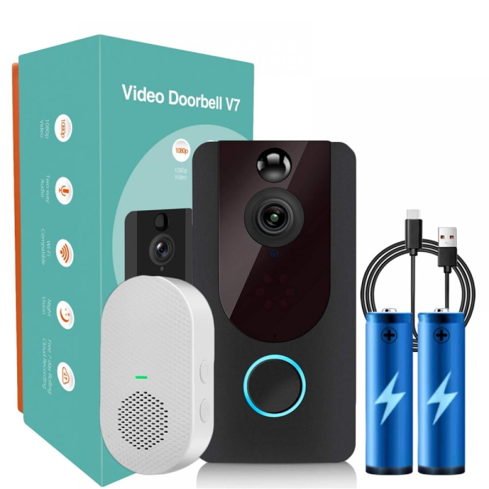 Easy Installation WiFi Video Doorbell Camera Cloud Storage Night Vision Morecam Wireless Camera Doorbell with Chime,1080P HD Motion Detection 2-Way Audio 