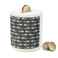 thumbnail image 3 of Birds Piggy Bank, Cartoon Style Birds in Hats Funny Animals Repeating Pattern with Retro Characters, Ceramic Coin Bank Money Box for Cash Saving, 3.6" X 3.2", Multicolor, by Ambesonne, 3 of 4