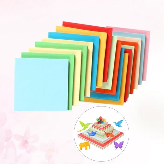 GOOHOCHY 100 Sheets Construction Paper Origami Paper 100 Pcs