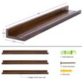 thumbnail image 3 of 24 Inch Floating Shelves Rustic Wood Wall Shelf Deep Dark Walnut Floating Shelves a Set of 3 Hanging Narrow Picture Photo Ledge Shelves Wall Mounted Bathroom Bedroom Kitchen Office Décor, 3 of 15