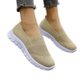 thumbnail image 2 of UDAUDU Orthopedic Casual Shoes for Women Arch Support Non Slip Slip on Work Shoes Lightweight Knitted Mesh Stretch Business Casual Shoes Comfort 2026 Orthopedic Shoes Beige, 2 of 8