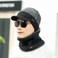 thumbnail image 4 of Dyfzdhu Women Men Winter Knit Warm Hats Scarf Dual PurposeHat Ear Protection Windproof Hat Black, 4 of 5