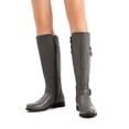 thumbnail image 5 of Dream Pairs Women's Riding Pirate & Motorcycle Buckle Knee High Boots: Comfortable Low Chunky Heel Flat Design, 5 of 7