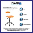 thumbnail image 3 of Pemberly Row Chaise de Bureau Moderne et Vibrante en Orange et Chrome, 3 of 7