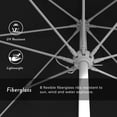 thumbnail image 3 of California Umbrella Venture 7.5' White Market Umbrella in Black, 3 of 5