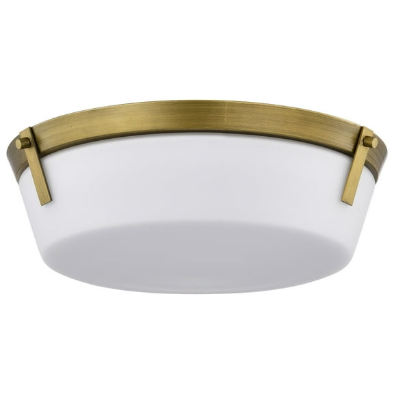 60/7750-Nuvo Lighting-Rowen - 3 Light Flush Mount In Traditional Style-4.5 Inches Tall and 14.63 Inches Wide-Natural Brass Finish