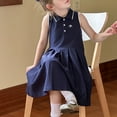 thumbnail image 4 of WOYY Girls Sleeveless Embroidery Polo Dress Preppy Style School Uniform Tank Dress, 4 of 8