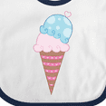 thumbnail image 4 of Inktastic Valentine's Day Ice Cream Cone Boys or Girls Baby Bib, 4 of 4