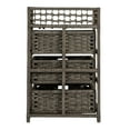 thumbnail image 6 of Household Essentials Woven 3 Drawer Chest with Cutout Handles, Paper Rope, Grey, 6 of 10