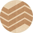 thumbnail image 1 of Ahgly Tapis Rond Lavable en Machine Intérieur Transitionnel Kaki Or, 6 Pieds Rond, 1 of 7