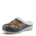 thumbnail image 2 of Spring Step L'Artiste Honestela Women’s Embossed Leather Clogs with Tapestry Upper - Sherpa Lined Slip-On for Warmth and Cushioned Wedge Heel Comfort Clog, 2 of 9