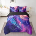 thumbnail image 2 of Homewish Dreamy Starry Sky 7-Piece Twin Bedding Sets,Ocean Animal Jellyfish Bedding Comforter Set,Gradient Pink Purple Sheet Sets For Girl Skids,Breathable Home Decor Reversible, 2 of 8