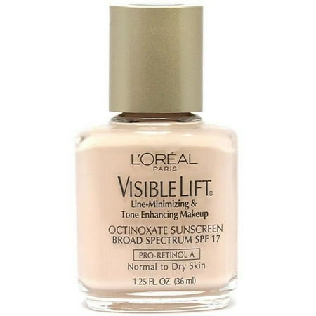 L'Oreal Paris Line-Minimizing & Tone-Enhancing Makeup 102 Soft Ivory Visible Lift 1.25 Fl Oz