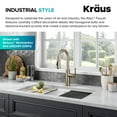thumbnail image 3 of KRAUS Allyn Industrial Pull-Down Single Handle Kitchen Faucet in Spot-Free Antique Champagne Bronze, 3 of 7