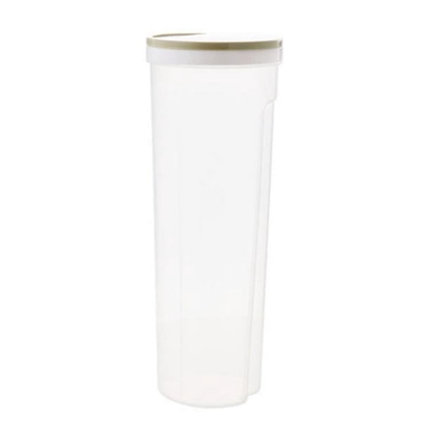 Recipiente transparente alto para almacenar alimentos, espaguetis y pasta, con tapa con cierre, recipiente de almacenamiento redondo transparente, recipiente hermético para espaguetis, recipiente