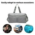 thumbnail image 4 of CSChome Sac de Sport avec Compartiment à Chaussures Grande Capacité Séparation Sec Humide Fermeture Éclair Imperméable Oxford Extérieur Weekender Nuit Gym Entraînement, 4 of 7