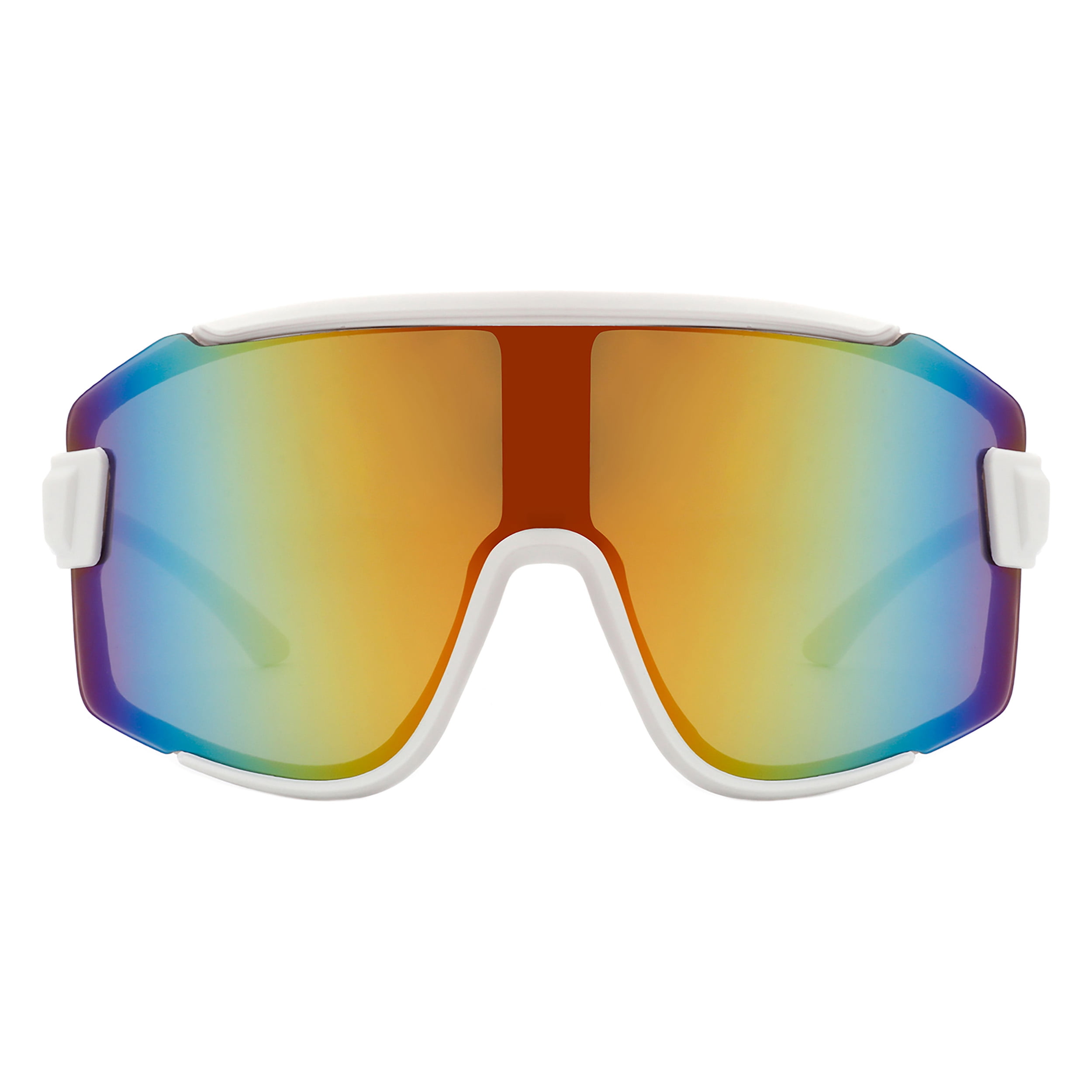 Wrap Around Trendy Retro Sports Shot Shield Sunglasses - unisex - NWOT Walmart White Shield Wraparound Sports Sunglasses for Men  main image 2
