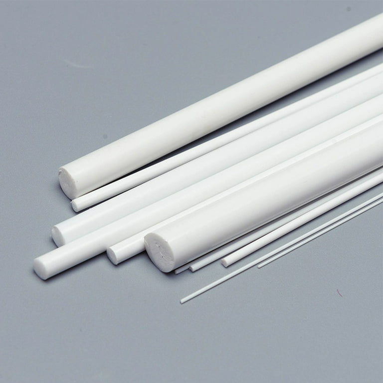 0.5-6mm white round stick ABS plastic model toy round stick