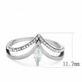 thumbnail image 2 of Womens Silver Rings High polished (no plating) 316L Stainless Steel Ring with AAA Grade CZ in Clear DA109, 2 of 5