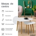 thumbnail image 2 of Set de 2 Mesas de Centro Mubson Minimalista para Sala Recamara Jardin o Consultorio, 2 of 7