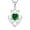 Green, variant on 925 Sterling Silver Irish Celtic Heart Claddagh Pendant Necklace with Birthstones