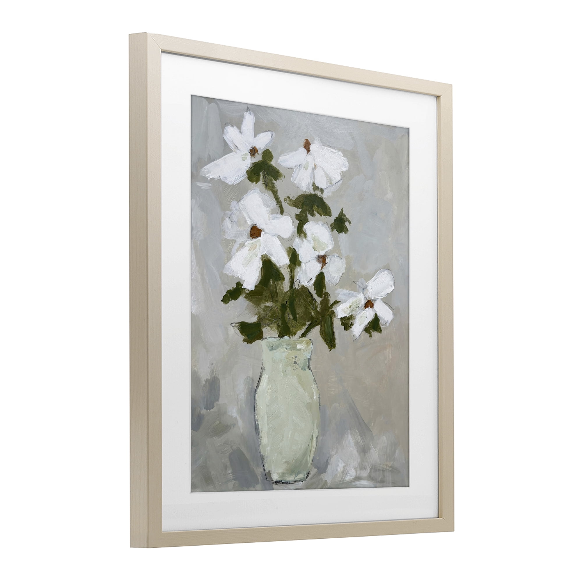 Stupell Industries Cosmos Flowers Serene Rustic Vase Birch Framed Print Under Glass, design by Chloe Elliot