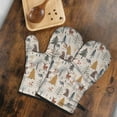 thumbnail image 5 of Cute Oven Mitts,Beige Christmas Forest Animal Pattern Oven Mitt 2-Pack Set,Kitchen Gloves for Oven,Heat Resistant Oven Mitts 7.7"x12", 5 of 7