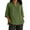 Green, variant on Karight Women's Spring 3/4 Sleeve Linen Shirts Casual Crewneck Solid Color Tunic Tops Loose Fit Plus Size Vacation Blouses
