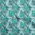 thumbnail image 1 of oneOone Polyester Spandex Turquoise Blue Fabric Tropical Leaf Sewing Fabric By The Yard Printed Diy Clothing Sewing Supplies 56 Inch Wide, 1 of 4