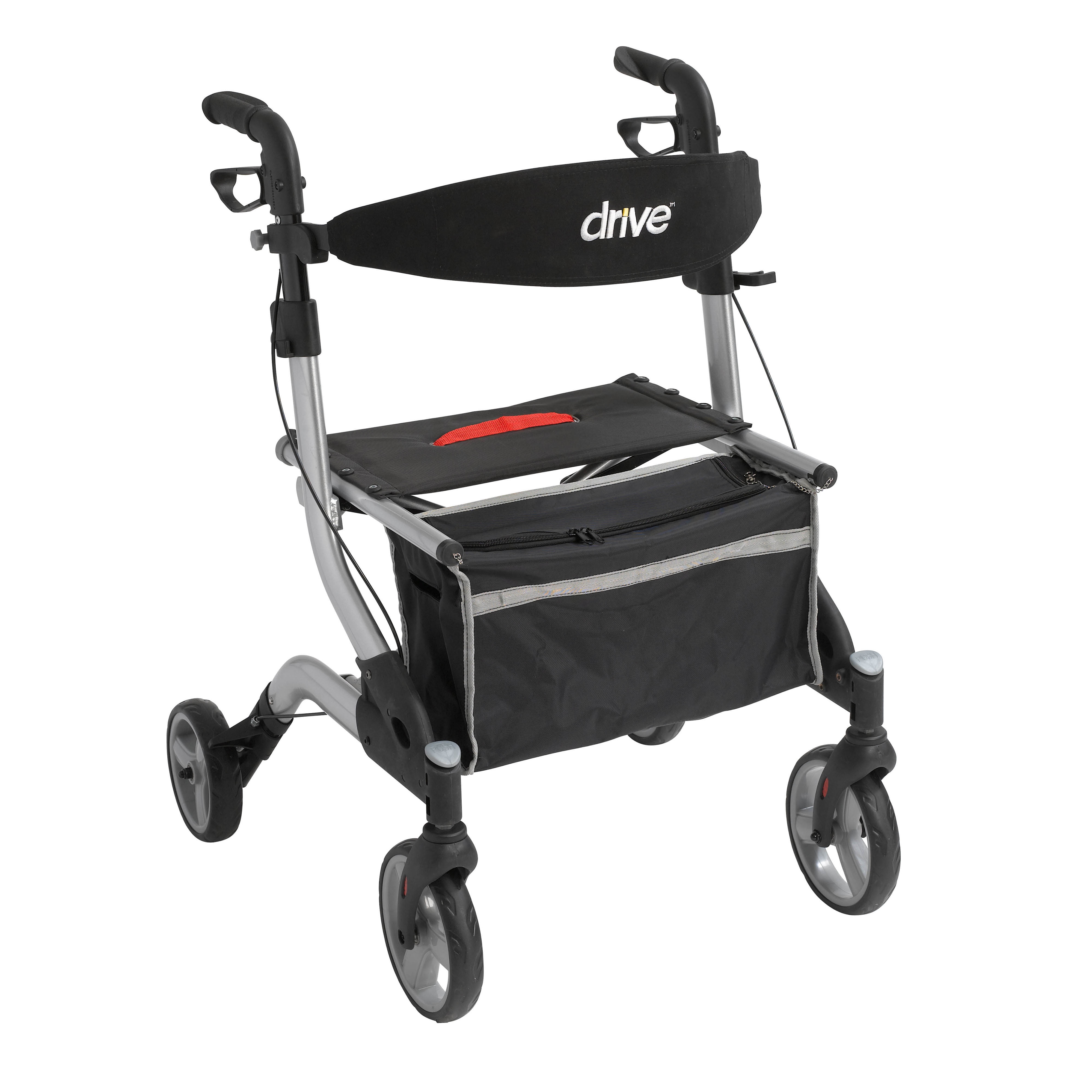 Drive Medical iWalker Euro Style Rollator Rolling Walker, Silver